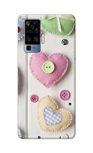 Image of PRINTFIDAA Heart Shape Hard Back Cover for Vivo X50 Pro (6.56 inch) Back Cover -(P6) KAT1010