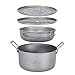 iBasingo Titan Ti2057C garnek i 900 ml Pan Camping zestaw garnków do gotowania na parze z pokrywką, do użytku na zewnątrz, wewnątrz i na zewnątrz, na zewnątrz, do woka, herbaty, rondel z rączką, lekki, przenośny zestaw do gotowania