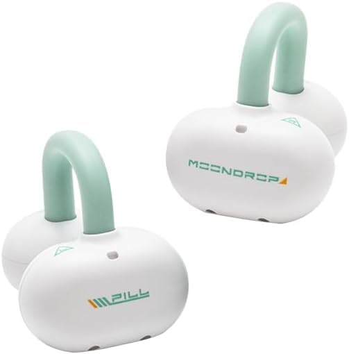 MoondropPill Open Ear Headphones OWS Hanging Earphones IPX4 Ear Clip Wireless Earbuds (Green)
