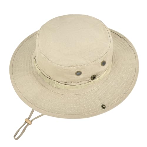 Image of Sun Hats for Men Women Boonie Hat UPF 50+ Bucket Hat Wide Brim UV Protection Fishing Hiking Safari Outdoor Hats