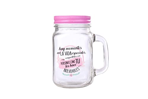 Lote de 20 Jarras de Cristal con Caña Frases'MOMENTOS ESPECIALES' Jarras, Tazas para Detalles, regalos y recuerdos de Bodas, Bautizos, Comuniones y Cumpleaños