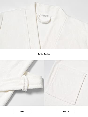 Vislivin Womens Lightweight Bathrobe Soft Kimono Robes Terry Cloth Bathrobe Knee Length Bath Gown4