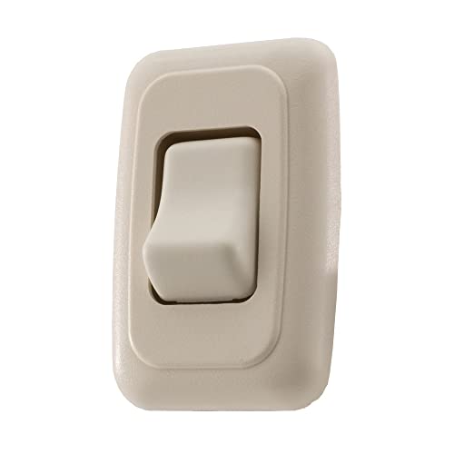 American Technology Components Single Spst On-Off Switch With Bezel, 12-Volt, For Rv, Trailer, Camper (Almond) #TOP2