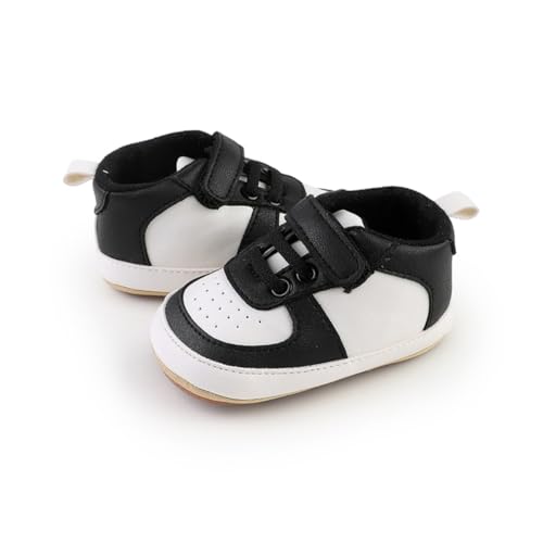 Image of Baby Boys Girls Sneakers Toddler Non-Slip Soft Rubber Sole First Walking Shoes Infant Newborn Crib Dress Shoes
