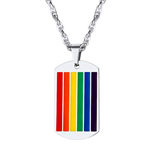 Pendentif LGBT en argent avec boîte cadeau, idée de bijou mixte pour homme et femme
