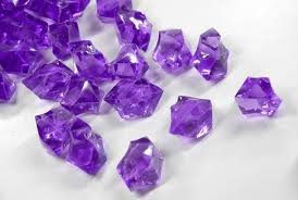 1 Pound Translucent Purple Acrylic Ice Rocks Vase Filler or Table Scatters
