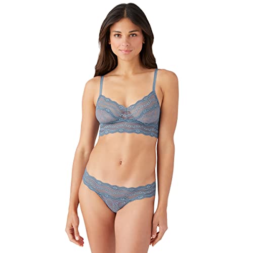 Image of b.tempt'd by Wacoal Women's Lace Kiss Sheer Unlined Wire Free Bralette, 910182, Infinity, X-Large