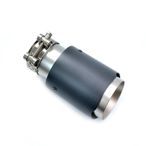 Tubo de escape de fibra de carbono mate con punta de acero de 63-101 mm 5