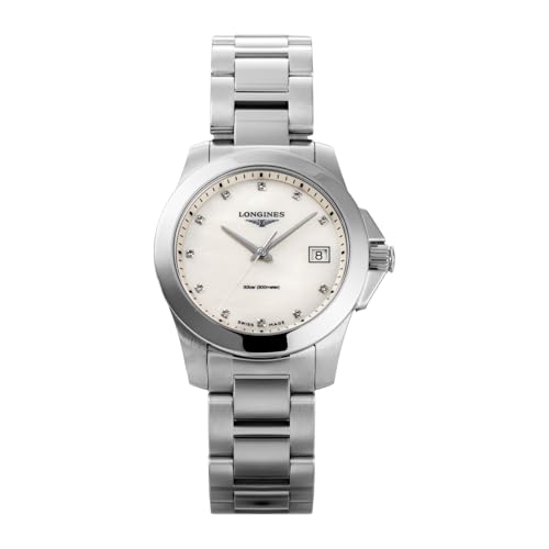 [LONGINES(ロンジン)] コンクエスト ウォッチ クォーツ 30気圧防水 サファイアガラス ホワイトパール文字盤 L3.377.4.87.6 レディース [並行輸入品]