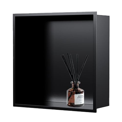 Niche de douche encastrée pour gagner de la place, étagère inox 304 noir