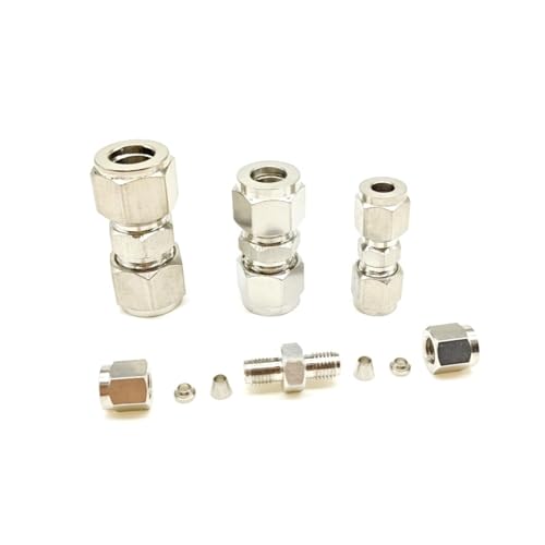 Conector de acero inoxidable 304 de 20mm con doble bicono para tuberías 5