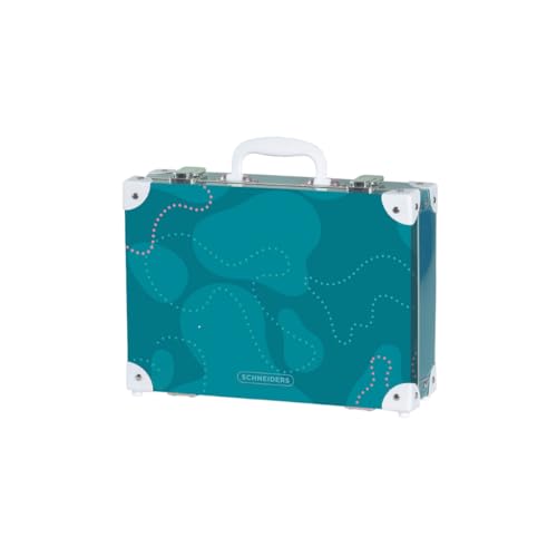 Schneiders Aqua Love - Valigetta Scatola Plastica con Coperchio per Giocattoli e Bricolage, con Angoli Rinforzati, Manico in Plastica Stabile e Volume 8 Litri