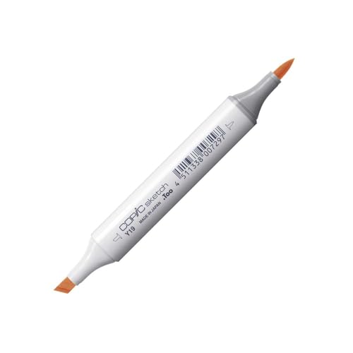 COPIC Marcador Sketch Ponta Dupla Redonda e Chanfrada, Estojo com 6 Cores Perfect Primaries