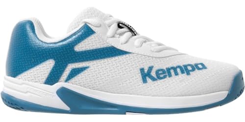 Kempa Wing 2.0 Junior Sport-Schuhe, weiß/deep blau, 34 EU