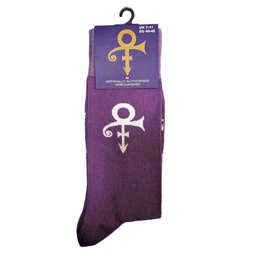 ROCK OFF Prince 'Symbol' Purple Unisex-Adults Purple One Size Socks, 1 count