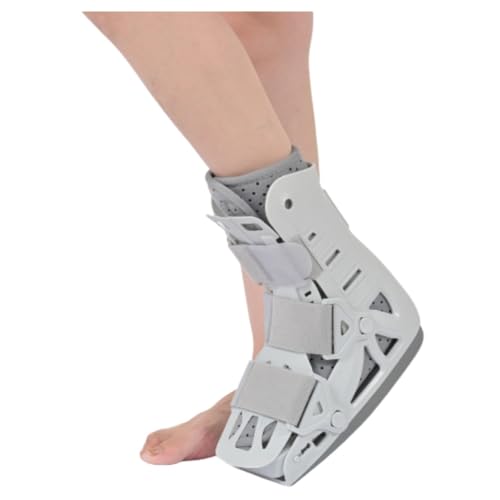 TAYTHI 足首サポーター 骨折用 簡易ギプスシューズ 術後固定リハビリ 足首アキレス腱 靭帯 プロテクター 片足1足 左右兼用 術後シューズ 介護用 骨折用 ギブス 汚れ防止 足先防寒対策 滑り止め加工 (エアバッグなし,M)