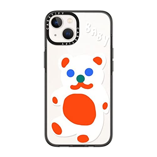 CASETiFY �R���p�N�g iPhone 14 �P�[�X [MIL�K�i���� (2x MIL-STD-810G)/1.2m����̗����e�X�g���N���A] - Baby Bear by Katie Benn - �u���b�N