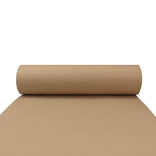 Triplast 500mm x 50m Roll of Brown ECO Kraft Paper | Made from 100% Recycled Paper | Biodegradable & Fully Recylable Brown Wrapping Paper Roll | Wrapping and Packing Paper (50-metres)