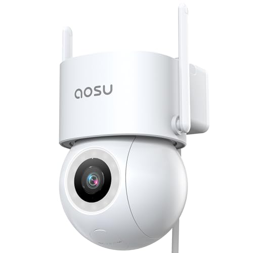 aosu 防犯カメラ 屋外 500万画素 400ルーメン超高輝度 LEDリングライト付き...