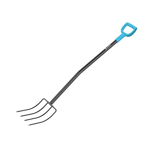 Cellfast Fourche à Creuser agricole IPRO™, 1280 mm, pour Distribution de Compost, Foin et Paille, Manche en Fibre de Verre Solide et Dents durcies, 40-221