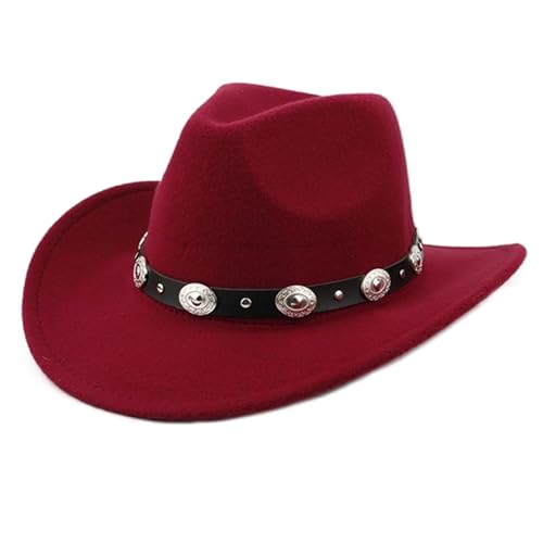 Kids Cowboy Hat for Girls Boys Western Cowgirl Hat with Buckle Belt Unisex Wide Brim Fedora Hat - Main Image