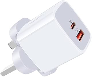 Galaxy A13/A12/A23/A52s/A32/A33/A22/Z Fold 4/Z Flip 4 USB C Charger Plug,20W Dual Ports PD & QC 3.0 Mains Wall Charger Plug,Type C Plug Fast Charging Power Adapter With Samsung Galaxy A13,iPhone12/13