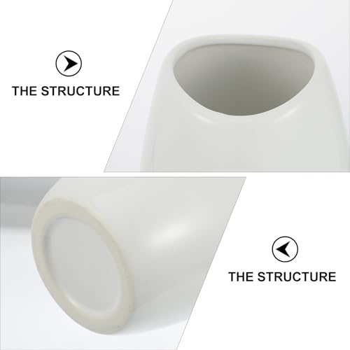 Vase en céramique blanc design chic pour décoration de maison - 8