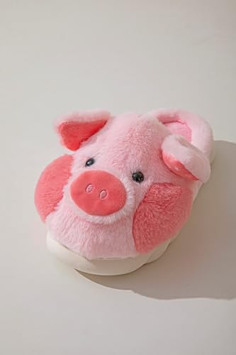 adult cotton slippers pig home slippers plush slippers animal slippers women shoes3