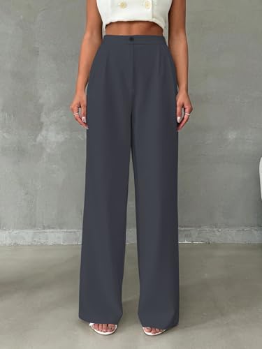 Image of Toochki Trousers for Woman Pants Women's Formal Office Korean | Black Track Pant | Straight | Cotton Spandex Stretchable Trouser | High-Waisted Bottom Wear