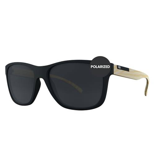 HOT BUTTERED - Óculos de Sol HB UNDERGROUND - Proteção UV 100%, Óculos Escuros Masculino e Feminino, Hastes Resistentes - Preto Quadrado, Lente Fumê Escuro