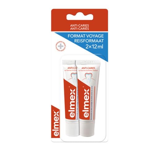 Elmex Zahnpasta gegen Karies, Reise-Tubes, 2 x 12 ml