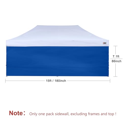 Image of ABCCANOPY Instant Canopy SunWall 10x20 FT No Frame or Top, Blue