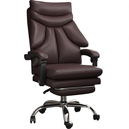 YHRJ Sillas de Escritorio de Oficina Oficina de conferencias Sillas Ejecutivas hogar cómodo reclinable Silla de Oficina Silla ergonómica con Respaldo Giratorio, Carga 150 kg Cover