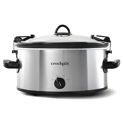 Crock-Pot SCCPVL600S Cook' N Carry 6-Quart Oval Manual Portable Slow Cooker, Silver