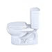 TOTO CST743ER#01 Eco#Drake Round Bowl Toilet with Right Hand Tank C743E + St743Er, Cotton White