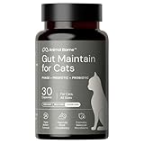 AnimalBiome NEW Gut Maintain Multi-Strain Probiotics for Cats (30 Capsules) – Triple-Action Phage, Prebiotics & Probiotic Cat Supplements for Digestive Health, Gut Health for Cats