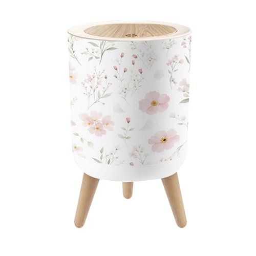 Caneca de Basura Pequeña con Tapa 1.8 Gal Color Rosa