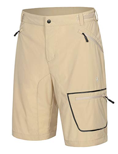 Little Donkey Andy Men's Lightweight Quick-Dry Hiking Shorts Stretch Breathable Sun Protection Outdoor Cargo Shorts Khaki XL