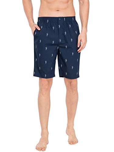 Image of Jockey Men's Regular Fit Cotton Shorts (9005 Navy Print1 Large)