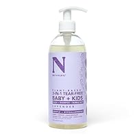 Dr. Natural 3-in-1 Tear-Free Baby Plus Kids Soap - Head-to-Toe Baby Soap and Shampoo - Sensitive Skin Moisturizing Body Wash - Lavender - 474 ml