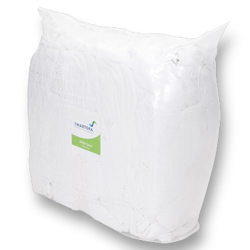 Aardvark Janitorial Supplies Premium White Terry Cloth Rags also Known as Turkish Towel Rag Wipers 8KG