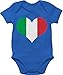 Baby Fahnen und Flaggen - Italien Herz - 18/24 Monate - Royalblau - Tshirt Baby - BZ10 - Baby Body Kurzarm für Jungen und Mädchen