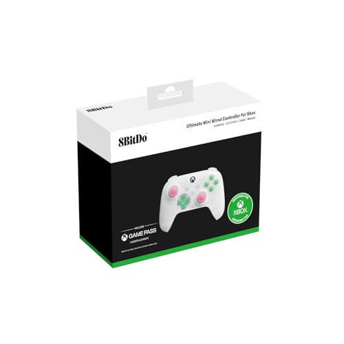 8Bitdo Ultimate Mini Wired Controller for Xbox with RGB Lighting Fire Ring, Hall Effect Joysticks and Triggers, for Xbox Series X|S, Xbox One, Windows 10/11 - Officially Licensed (Translucent White) - Image 5