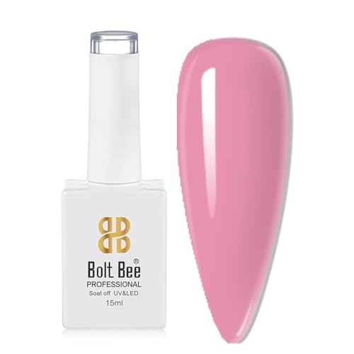 Image of Bolt Bee Baby pink Color Gel Nail Polish Soak Off UV Gel DIY at Home Manicure Salon Nail Art