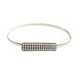 Torostra Womens Metal Stretch Elastic Waist Belt Fashion Thin Belts for Dress