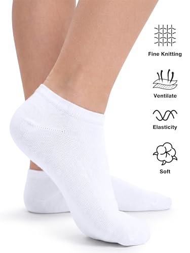 Image of Cooraby 25 Pairs Kids' Low Cut Socks Half Cushion Sport Ankle Athletic Socks