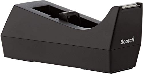 Scotch Brand Desktop Tape Dispenser, 1-Pack, Weighted Base, Black, 1