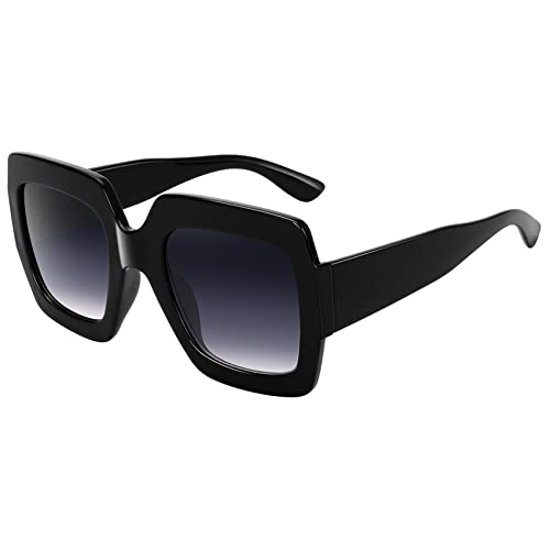 STORYCOAST Oversized Square Sunglasses Womens Retro Shades Luxury Big Sun Glasses UV400 Protection S01784