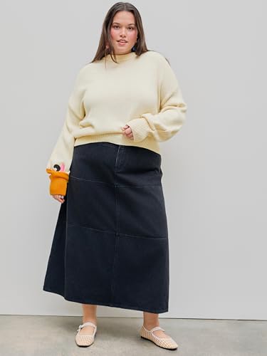 CIDER Women’s Goose Graphic Sweater Cute Knit Chunky Cropped Sweater Pullover Tops3