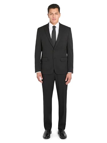 Chaps Men's Solid Classic Fit Tailored Suit Jacket | Black, 50R
